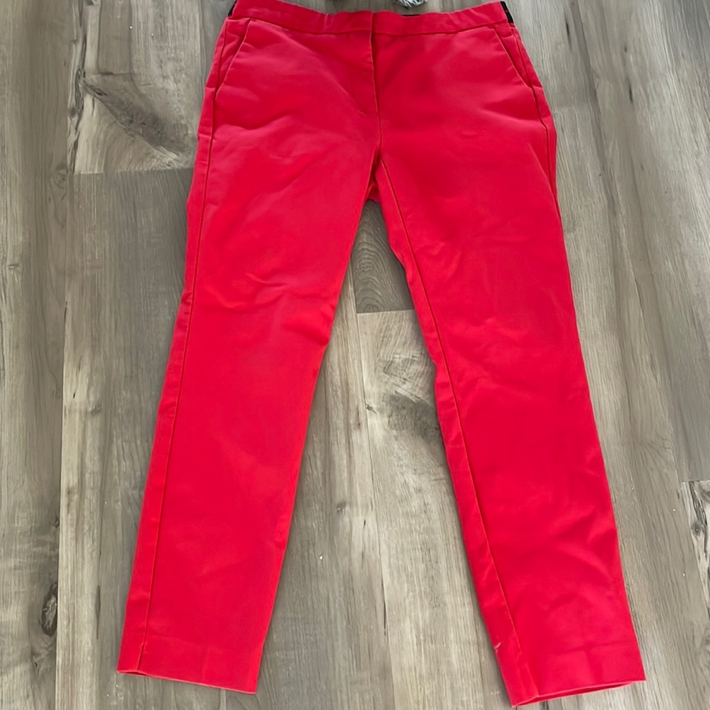 Red Elastic Waistband Pants